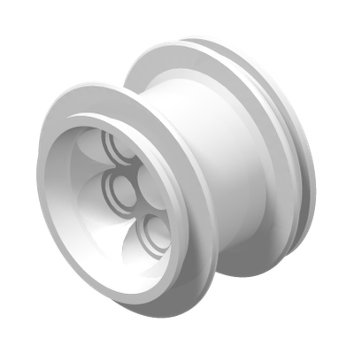 Wheel 36.8mm D. x 26mm VR with Axle Hole · LEGO 4179486 (réf. BrickLink 6595) · Couleur BrickLink : White