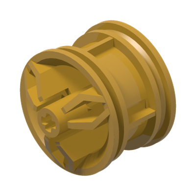 RIM, WIDE, DIA. 30X20, W/ CROSS HOLE · LEGO 6305023 (réf. BrickLink 66155) · Warm Gold (réf. BrickLink Pearl Gold)