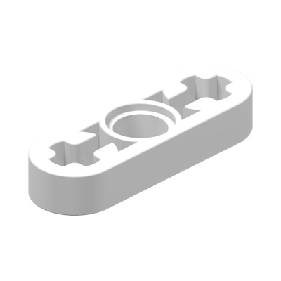 TECHNIC LEVER 3M · LEGO 6360038 (réf. BrickLink 6632) · White (réf. BrickLink White)