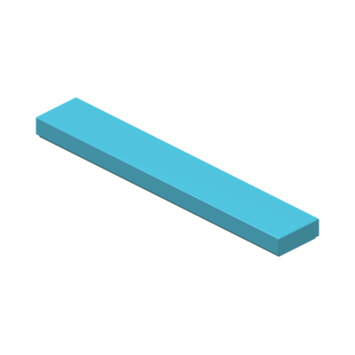 FLAT TILE 1X6 · Medium Azur (réf. BrickLink Medium Azure)