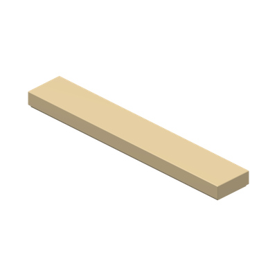 FLAT TILE 1X6 · Brick Yellow (réf. BrickLink Tan)