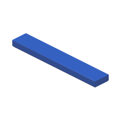 FLAT TILE 1X6 · Bright Blue (réf. BrickLink Blue)