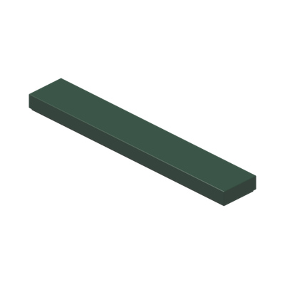 FLAT TILE 1X6 · Earth Green (réf. BrickLink Dark Green)