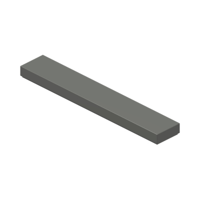 FLAT TILE 1X6 · Dark Stone Grey (réf. BrickLink Dark Bluish Gray)