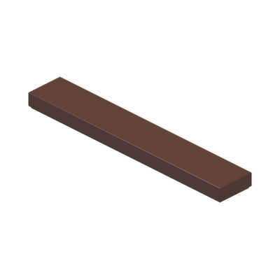 FLAT TILE 1X6 · Reddish Brown (réf. BrickLink Reddish Brown)