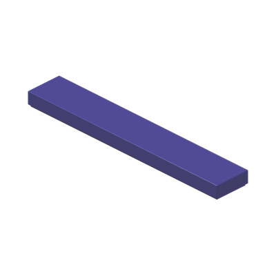 FLAT TILE 1X6 · Medium Lilac (réf. BrickLink Dark Purple)