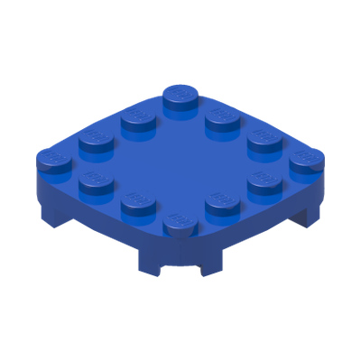 PLATE, 4X4X2/3, CIRCLE, W/ REDUCED KNOBS · Bright Blue (réf. BrickLink Blue)