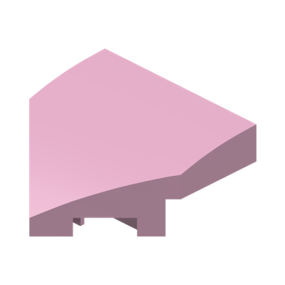 PLATE W/ BOW 2X2X2/3, 45 DEG. · Light Purple (réf. BrickLink Bright Pink)