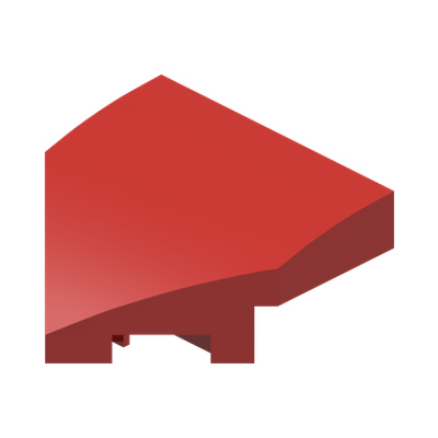 PLATE W/ BOW 2X2X2/3, 45 DEG. · Bright Red (réf. BrickLink Red)