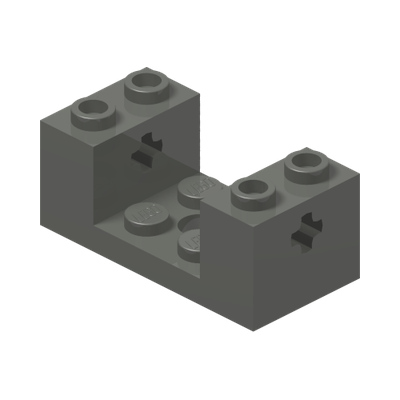 WHEEL BEARING 2X4X1 1/3 W/ CROSS HOLE · LEGO 6335115 (réf. BrickLink 67446) · Dark Stone Grey (réf. BrickLink Dark Bluish Gray)