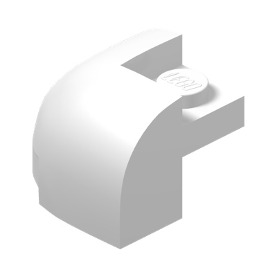 BRICK W/ BOW 2X2X1 1/3 · LEGO 6299937 (réf. BrickLink 67810) · White (réf. BrickLink White)