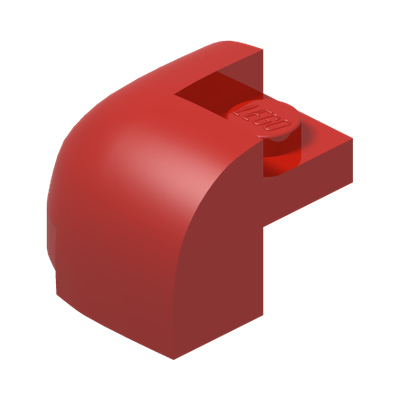 BRICK W/ BOW 2X2X1 1/3 · Bright Red (réf. BrickLink Red)