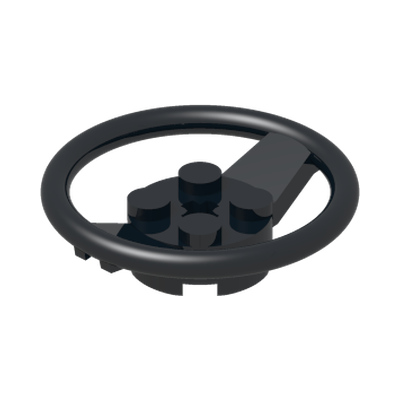 STEERING WHEEL NO. 1 · Black (réf. BrickLink Black)