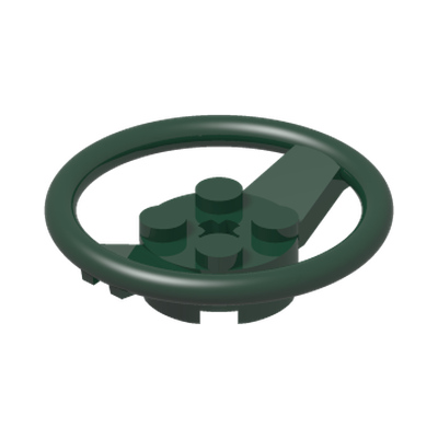STEERING WHEEL NO. 1 · Earth Green (réf. BrickLink Dark Green)