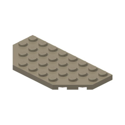 PLATE 4X8, ANGLED, 45 DEG. · LEGO 6439782 (réf. BrickLink 68297) · Sand Yellow (réf. BrickLink Dark Tan)