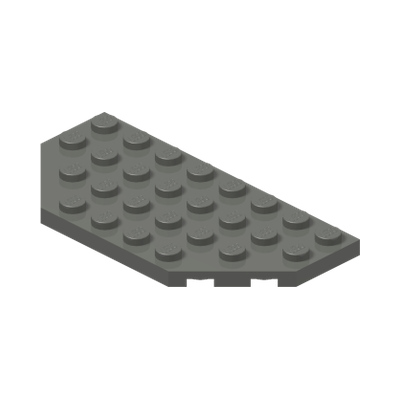 PLATE 4X8, ANGLED, 45 DEG. · Dark Stone Grey (réf. BrickLink Dark Bluish Gray)