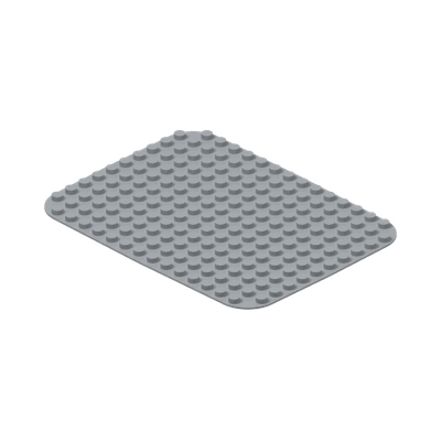 Duplo, Baseplate 12 x 16 · Réf. BrickLink 6851 · Couleur BrickLink : Light Bluish Gray