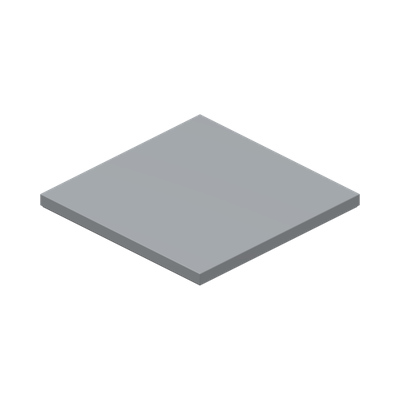 Tile 6 x 6 without Bottom Tubes · LEGO 4548119 (réf. BrickLink 6881) · Couleur BrickLink : Light Bluish Gray