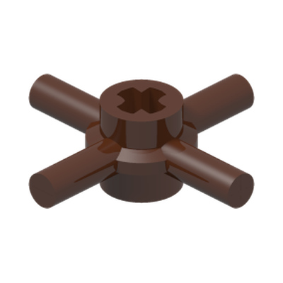 3.2 SHAFT ELEMENT W/ CROSS HOLE · Reddish Brown (réf. BrickLink Reddish Brown)
