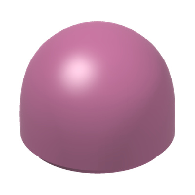 Brick, Round 1 x 1 x 2/3 Dome Top · Réf. BrickLink 6908 · Bright Purple (réf. BrickLink Dark Pink)