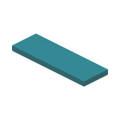 TILE 2X6 · Bright Bluish Green (réf. BrickLink Dark Turquoise)