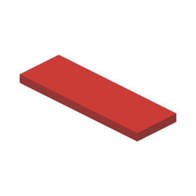 TILE 2X6 · Bright Red (réf. BrickLink Red)