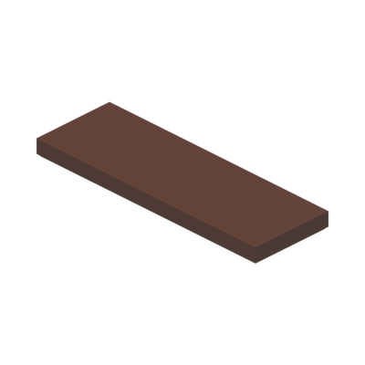 TILE 2X6 · Reddish Brown (réf. BrickLink Reddish Brown)