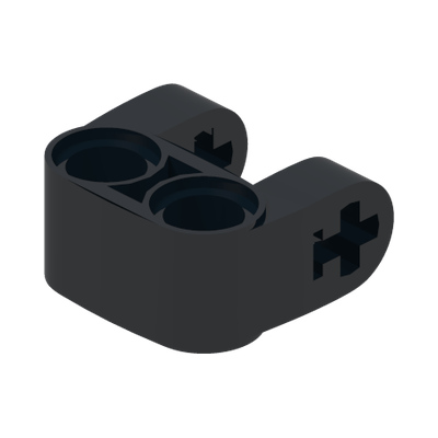 TECHNIC CROSS BLOCK, FORK 2X2 · LEGO 6349281 (réf. BrickLink 69819) · Black (réf. BrickLink Black)