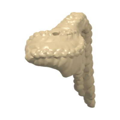 Minifigure, Hair Female Coiled with Ponytail, Hole on Top · LEGO 6454364 (réf. BrickLink 69857) · Couleur BrickLink : Tan