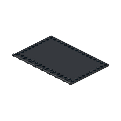 Tile, Modified 10 x 16 with Studs on Edges and Bar Handles · LEGO 6379207 (réf. BrickLink 69934) · Couleur BrickLink : Black