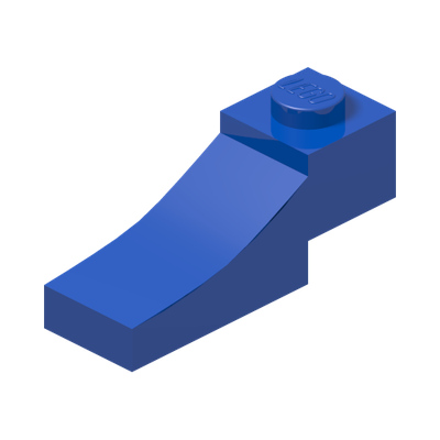 BRICK 1X3,OUTSIDE HALF ARCH,W/ CUTOUT · Bright Blue (réf. BrickLink Blue)