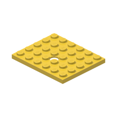 Plate, Modified 5 x 6 with Hole · Réf. BrickLink 711 · Couleur BrickLink : Yellow