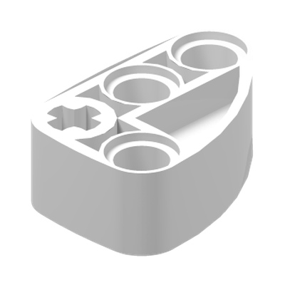SHELL 3X1X2, W/ CROSS HOLE, NO. 1 · LEGO 6345327 (réf. BrickLink 71708) · White (réf. BrickLink White)