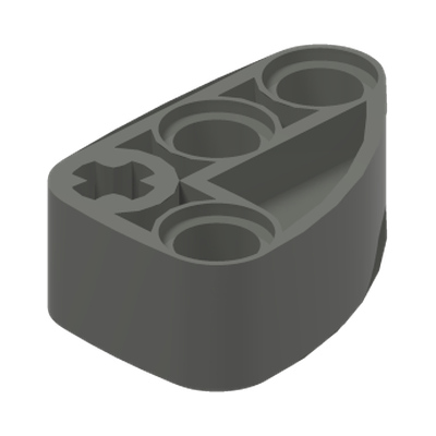 SHELL 3X1X2, W/ CROSS HOLE, NO. 1 · Dark Stone Grey (réf. BrickLink Dark Bluish Gray)