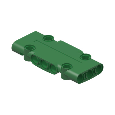 Technic, Panel Plate 3 x 7 x 1 · Dark Green (réf. BrickLink Green)