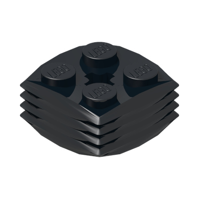 DESIGN PLATE 2X2X2/3, NO. 1 · Black (réf. BrickLink Black)