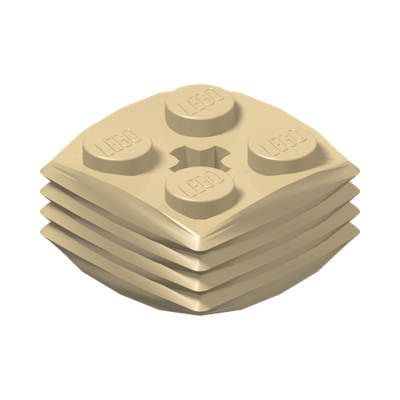DESIGN PLATE 2X2X2/3, NO. 1 · LEGO 6330903 (réf. BrickLink 71752) · Brick Yellow (réf. BrickLink Tan)