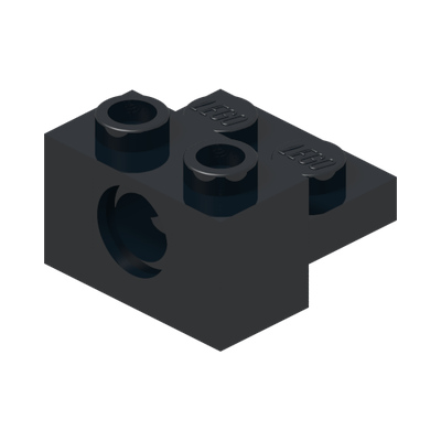 BRICK 2X2, W/4.85 HOLE, NO. 1 · Black (réf. BrickLink Black)