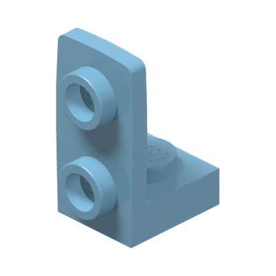 PLATE 1X1, W/ 1.5 PLATE 1X2, UPWARDS · Light Royal Blue (réf. BrickLink Bright Light Blue)