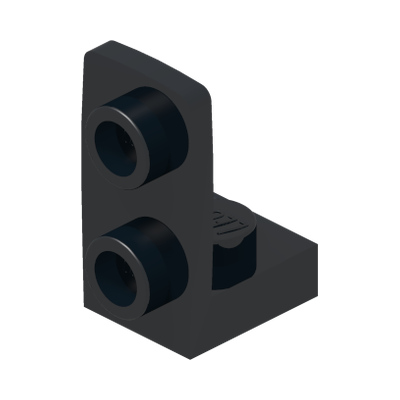 PLATE 1X1, W/ 1.5 PLATE 1X2, UPWARDS · Black (réf. BrickLink Black)