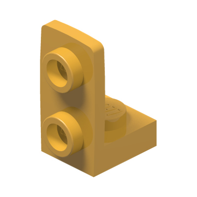 Bracket 1 x 1 - 1 x 2 Inverted · Couleur BrickLink : Bright Light Orange