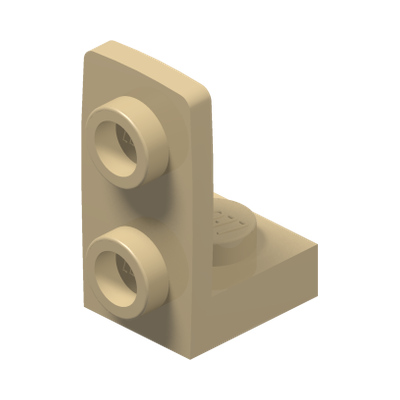 PLATE 1X1, W/ 1.5 PLATE 1X2, UPWARDS · LEGO 6357613 (réf. BrickLink 73825) · Brick Yellow (réf. BrickLink Tan)