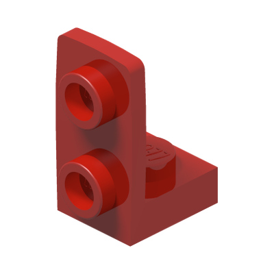 PLATE 1X1, W/ 1.5 PLATE 1X2, UPWARDS · Bright Red (réf. BrickLink Red)