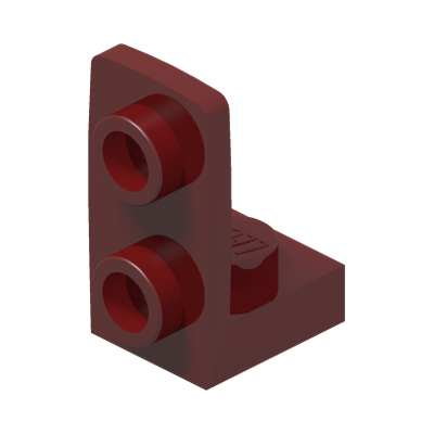 PLATE 1X1, W/ 1.5 PLATE 1X2, UPWARDS · New Dark Red (réf. BrickLink Dark Red)