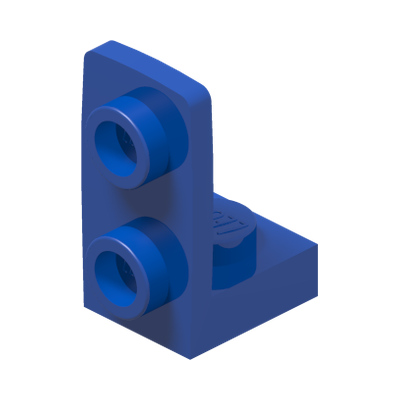 PLATE 1X1, W/ 1.5 PLATE 1X2, UPWARDS · Bright Blue (réf. BrickLink Blue)