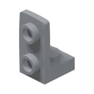 PLATE 1X1, W/ 1.5 PLATE 1X2, UPWARDS · Medium Stone Grey (réf. BrickLink Light Bluish Gray)