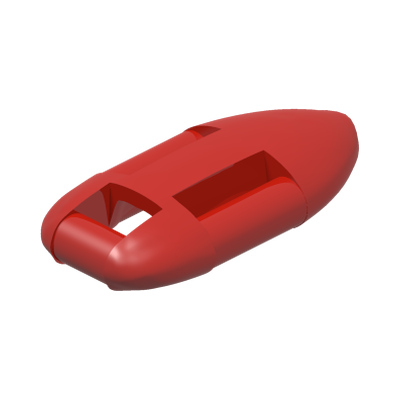 Minifigure, Utensil Lifeguard Float - Hollow Back · Réf. BrickLink 76700 · Couleur BrickLink : Red