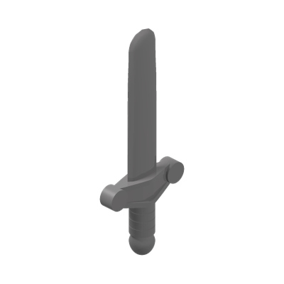 MINI SWORD · LEGO 6020190 (réf. BrickLink 76764) · Silver Metallic (réf. BrickLink Flat Silver)