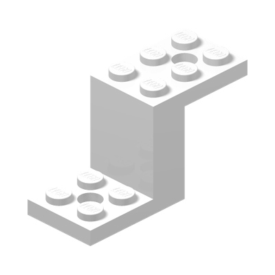BOTTOM 2X5X2 1/3 · LEGO 6310374 (réf. BrickLink 76766) · White (réf. BrickLink White)
