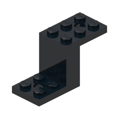 BOTTOM 2X5X2 1/3 · Black (réf. BrickLink Black)